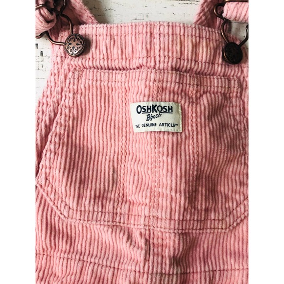 Vintage Pink Corduroy OshKosh B’Gosh Overalls 4T EUC - Picture 2 of 4